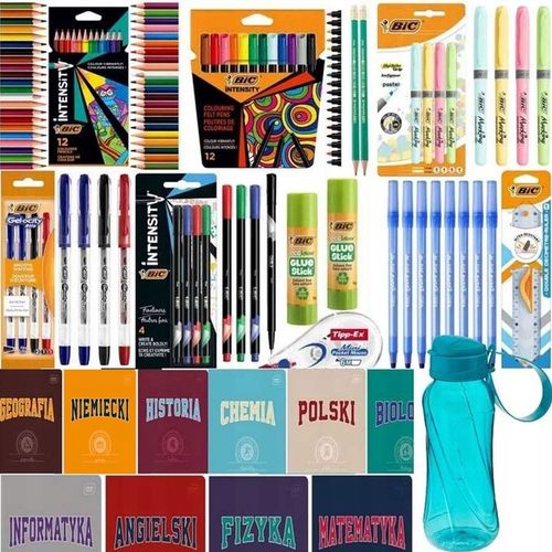 BIC WYPRAWKA SZKOLNA ZESZYTY TEMATYCZNE ZESTAW DO SZKOŁY klasa 4-8 na Arena.pl