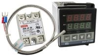 REGULATOR TEMPERATURY STEROWNIK REX C100 SSR CZUJNIK TYPU K PRZEKAŹNIK 25A
