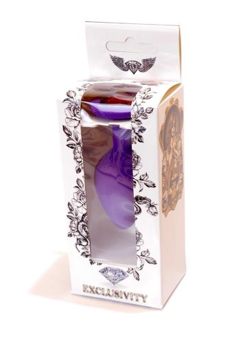 Plug-Jewellery Purple Silicon PLUG Medium- Red Diamond na Arena.pl