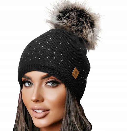 Zimowa CZAPKA CIEPŁA pompon i polar Woolk Verona na Arena.pl