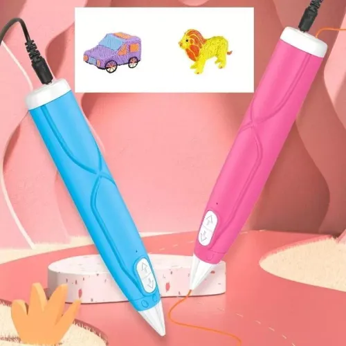 DŁUGOPIS 3D Z ŁADOWARKĄ + 3 WKŁADY RYSOWANIE PRZESTRZENNE na Arena.pl