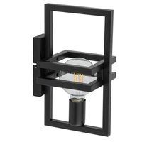 Czarna lampa ścienna Merci do salonu frames metalowa