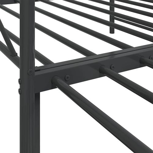 Łóżko dzienne wysuwanym pojemnikiem bez materaca czarne stalowe na Arena.pl