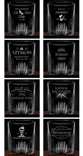 Karafka 6 Szklanek Zestaw do Whisky z Grawerem Prezent na Urodziny Imieniny na Arena.pl