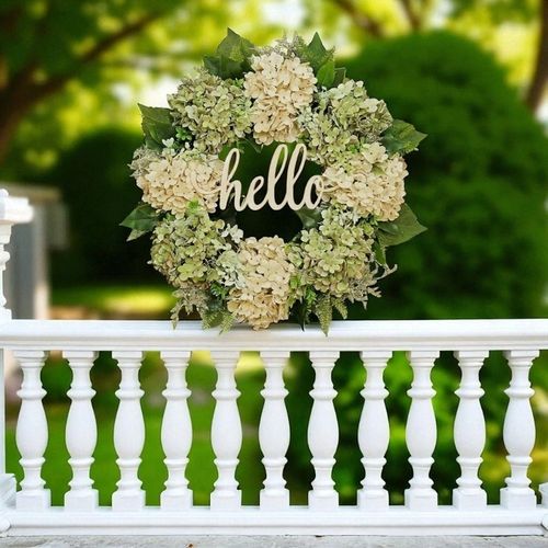 WIENIEC WIANEK GIRLANDA NA DZWI DEKORACYJNY JESIENNY STROIK HORTENSJE DOM na Arena.pl