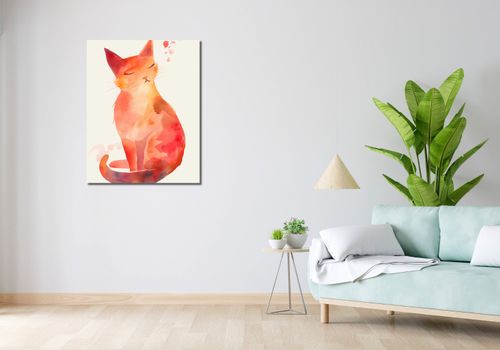 Obraz 70x90cm Akwarelowy Kot na Arena.pl