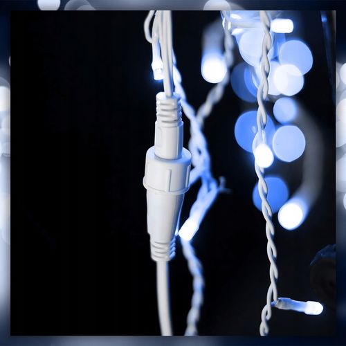 SOPLE LAMPKI CHOINKOWE ZIMNE 300 LED 14,5 M GRUBY KABEL FLASH ZEWNĘTRZNE na Arena.pl