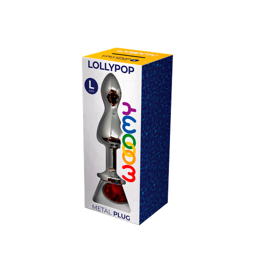 korek analny lollypop double ball metal plug l red wooomy na Arena.pl