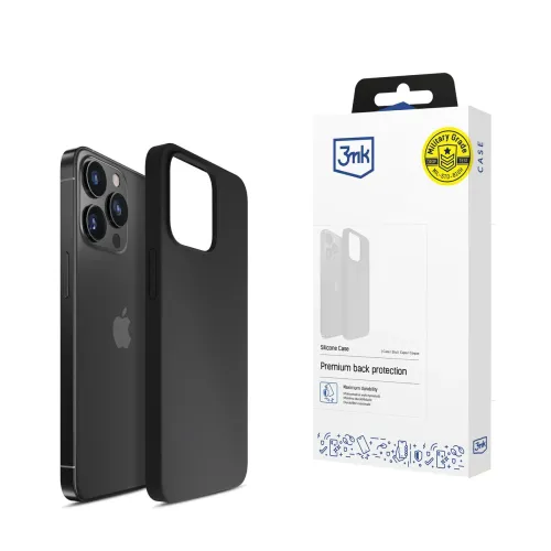 Etui 3mk Silicone Case na iPhone 15 Pro Max - czarne na Arena.pl