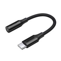 przejściówka do słuchawek usb-c na 3.5mm mini jack 10cm - czarny
