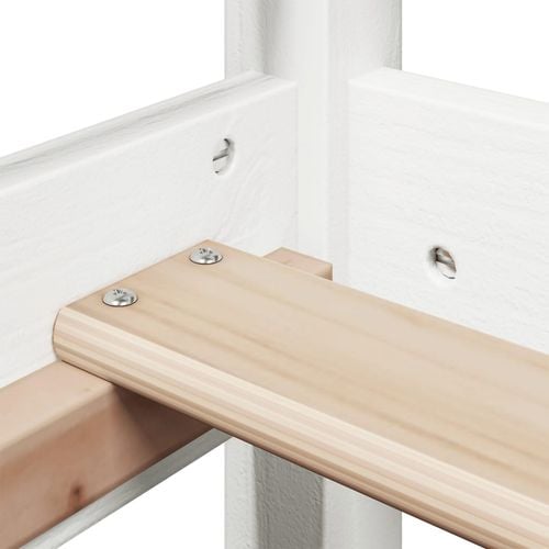 Rama łóżka daszkiem, biała, 80x200 cm, lite drewno sosnowe na Arena.pl