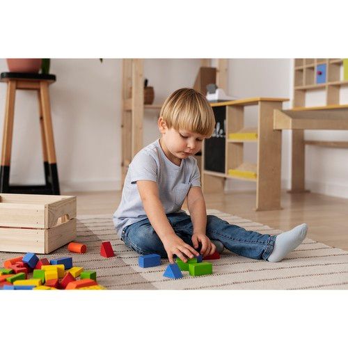 Klocki Drewniane Układanka Edukacyjne Miasto Sorter Zestaw w Wiaderku 108el na Arena.pl