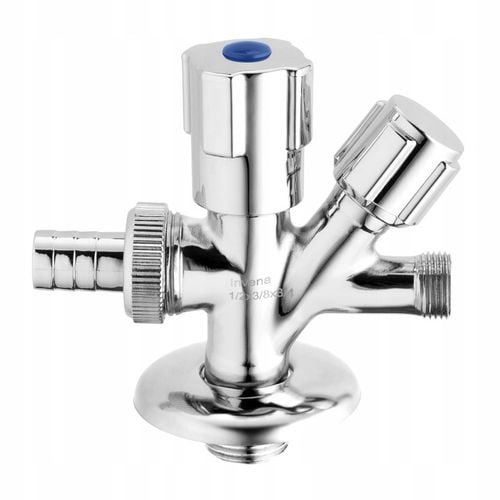 ZAWÓR KUREK KOMBI KOMBINOWANY DO BATERII PRALKI ZMYWARKI KĄTOWY 1/2x3/8x3/4 na Arena.pl