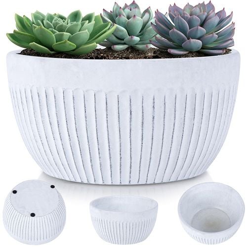 Doniczka ceramiczna biała 20 cm na Arena.pl