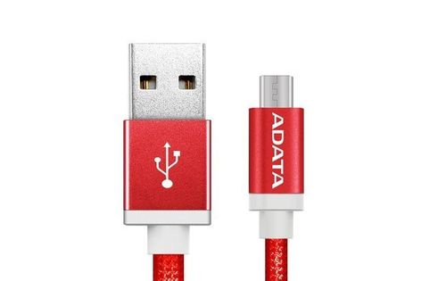 Adata Kabel USB-microUSB 1m Czerwony alu-knit na Arena.pl