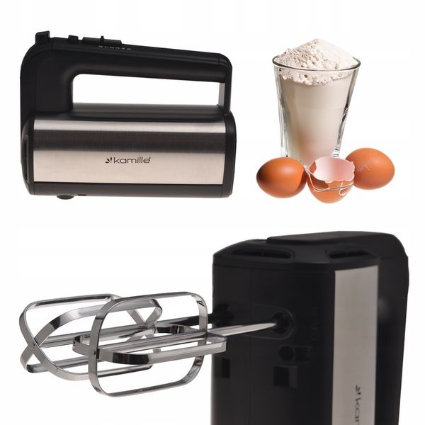 MIKSER RĘCZNY ROBOT KUCHENNY MOCNY 5 BIEGÓW 4 KOŃCÓWKI KAMILLE zdjęcie 2