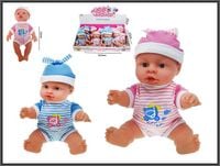 lalka bobas z dźwiękiem chłopiec 24cm hlh11