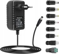 Uniwersalny Zasilacz Sieciowy z 8-Końcówkami 5.5 x 2.1mm DC24V=1A