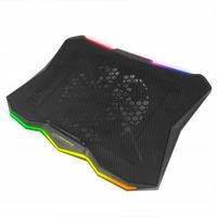 PODSTAWKA CHŁODZĄCA POD LAPTOPA 12-17 REGULOWANA PODKŁADKA LED RGB Z USB