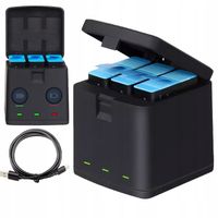 Ładowarka Trójkanałowa na 3x Baterie do Gopro hero 12 11 10 9 Black