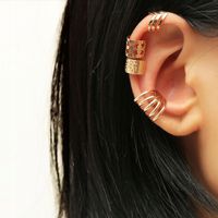 KOLCZYKI STAL ZŁOTE ZESTAW 4 SZTUK