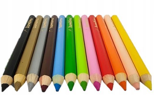 Kredki ołówkowe 12 kolorów w drewnianej oprawie zdjęcie 3