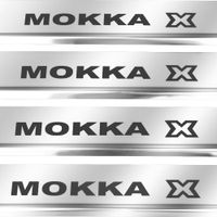 Listwa progowa OPEL MOKKA X Stal nierdzewna 304 połysk z czarnymi literami