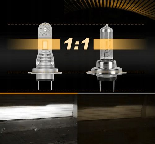 Żarówki LED H7 komplet Mocne 14000 LM 6000K LED 1:1 80W Canbus +1000% na Arena.pl
