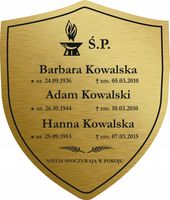 TABLICZKA NAGROBNA NAGROBKOWA grawer nierdzewna