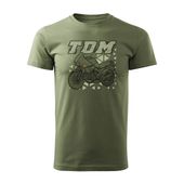 Koszulka motocyklowa z motocyklem Yamaha TDM męska khaki REGULAR S