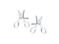 RODOWANE KOLCZYKI CELEBRYTKI NOŻYCZKI CYRKONIE