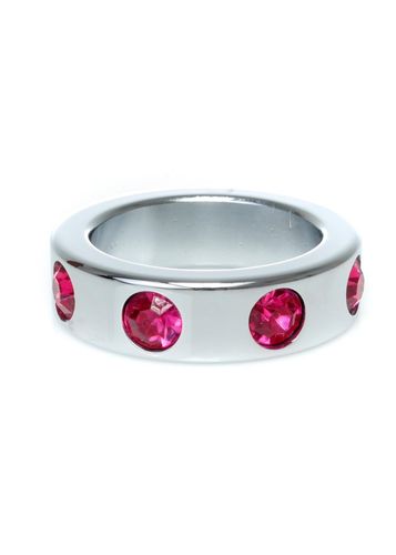Pierścień-Metal Cock Ring with Pink Diamonds Medium na Arena.pl
