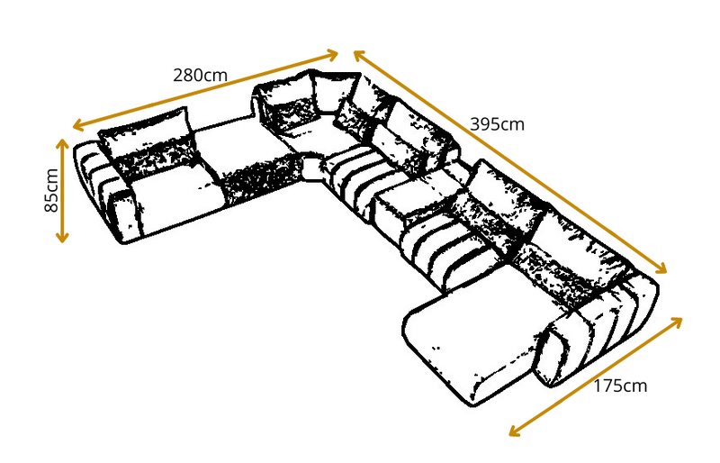 Narożnik modułowy ROMA do salonu łączący styl nowoczesny z eleganckim! zdjęcie 6