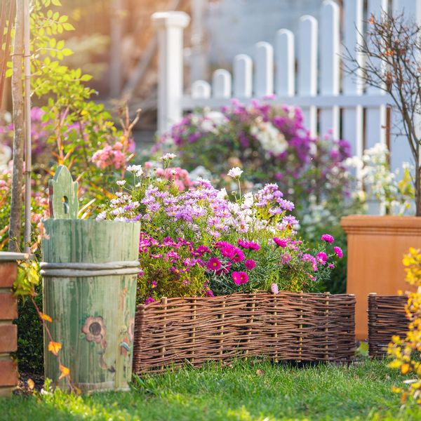 Palisada Ogrodowa 60x20cm Obrzeże Płotek Wiklinowy zdjęcie 2