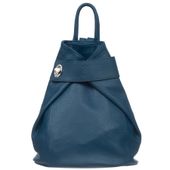 VERA PELLE plecak damski skórzany elegancki trójkątny V561 morski