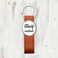 Brelok na brązowym pasku z Twoim zdjęciem