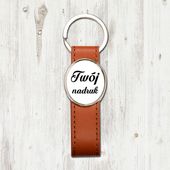 Brelok na brązowym pasku z Twoim zdjęciem