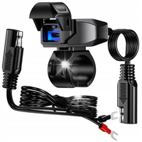 Motocyklowe gniazdo ładowarka USB-C typ C 4.5A z Power Delivery IP54