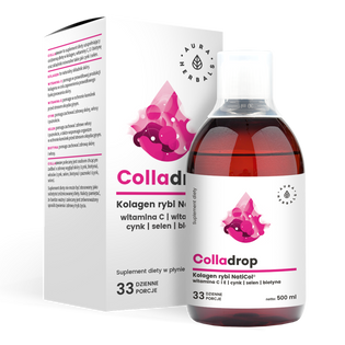 Colladrop kolagen rybi z witaminą C 500ml - AURA