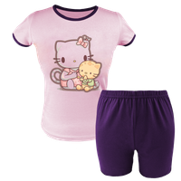 Krótka Piżama dziecięca Kotek