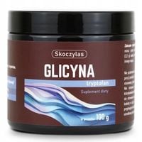 SKOCZYLAS GLICYNA + TRYPTOFAN W PROSZKU - ZASYPIANIE DOBRY SEN LĘKI PAMIĘĆ
