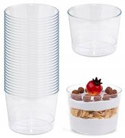 POJEMNIKI PUCHARKI DO DESERÓW NA DESER KUBECZKI DUŻE OKRĄGŁE 180 ml 30szt