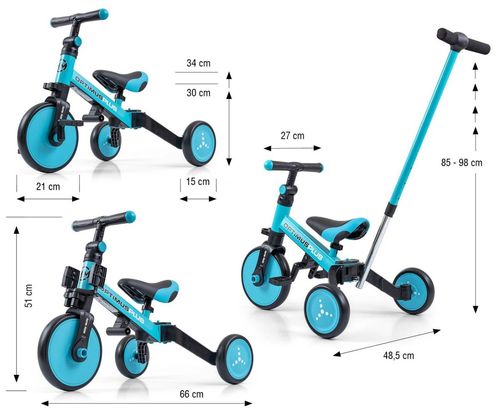 MILLY MALLY Rowerek 4w1 OPTIMUS Plus blue na Arena.pl