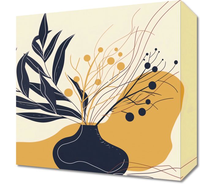 Obraz 30x30cm Spokój Ciemnych Liści zdjęcie 1