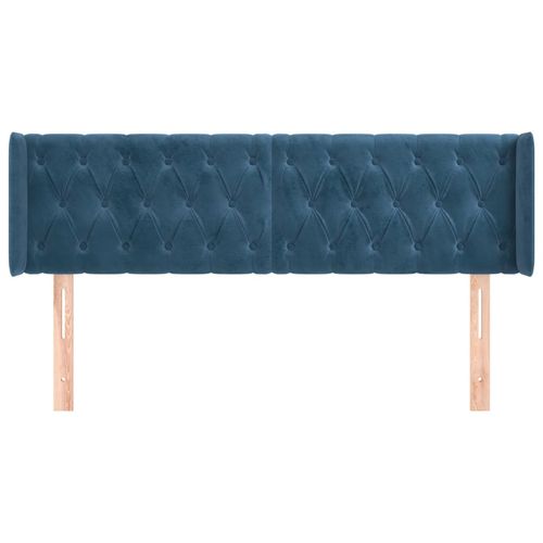 Zagłówek uszak, ciemnoniebieski, 147x16x78/88 cm, aksamit na Arena.pl