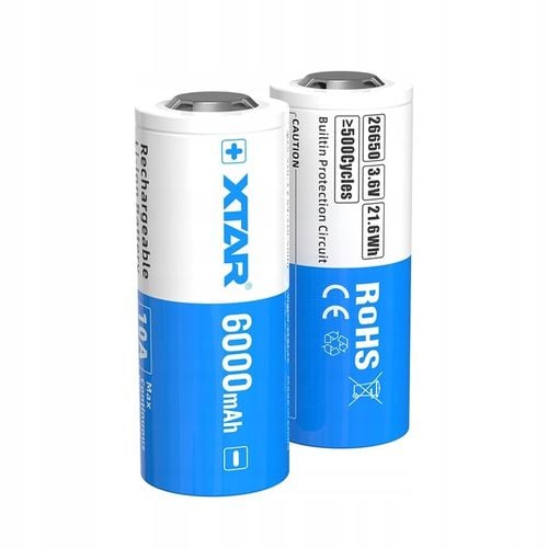 Akumulator XTAR 26650-600PCM 6000mAh Li-ION Protected 3,6V 10A na Arena.pl