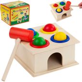 Gra wbijanka przebijanka wbijak drewniany + młotek