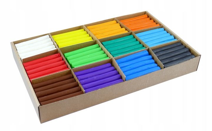 Plastelina MONA 180szt DUŻY ZESTAW 12 KOLORÓW zdjęcie 2