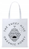 Dla Pszczelarza Na Prezent Torba Eco Biała Shopper Z Nadrukiem Ze Zdjęciem