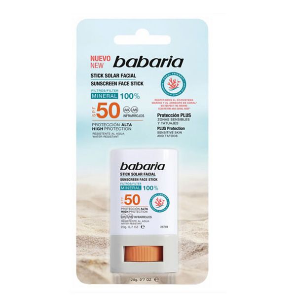 Babaria Sunscreen Face Stick SPF50 Sztyft Do Twarzy zdjęcie 1